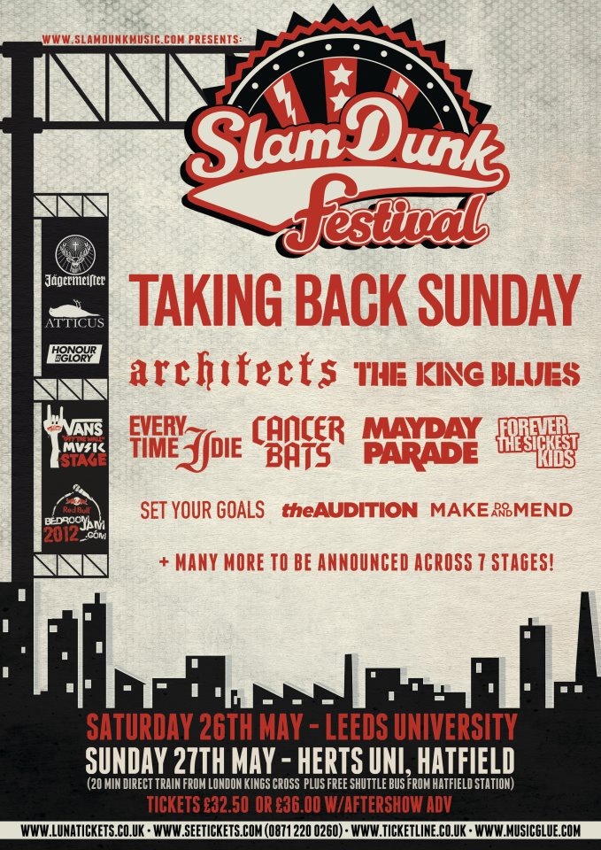 Slam dunk lineup announcement. Rock Industry